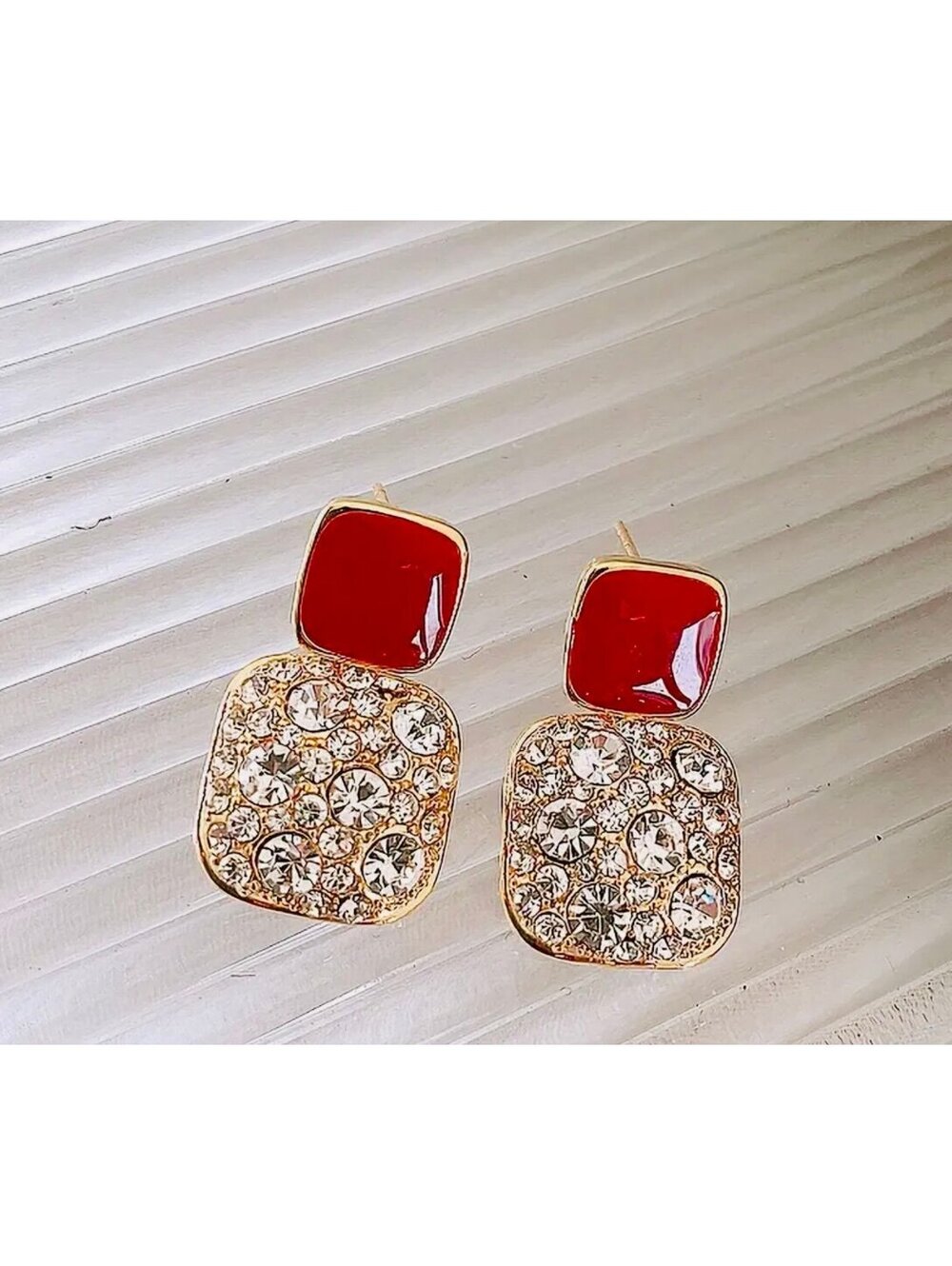 New - Luxury Rhinestone Dangle Earrings